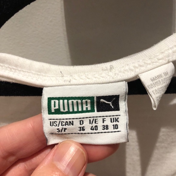 White Puma Racerback Tank with Grey Logo - Picture 3 of 6